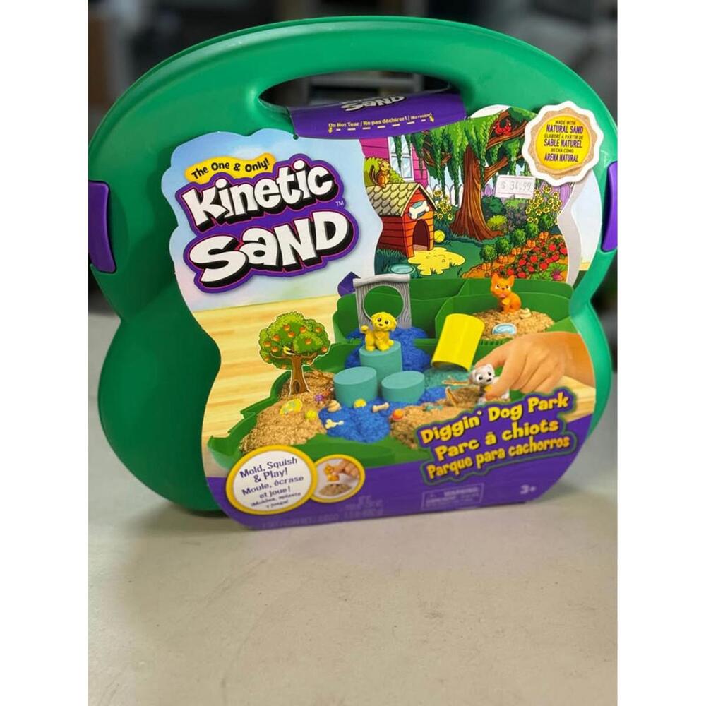 New Kinetic Sand Diggin' Dog Park Playset
